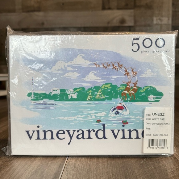 Vineyard Vines 500 piece Holiday Santa waterskiing jigsaw puzzle NEW/Sealed - Picture 1 of 5